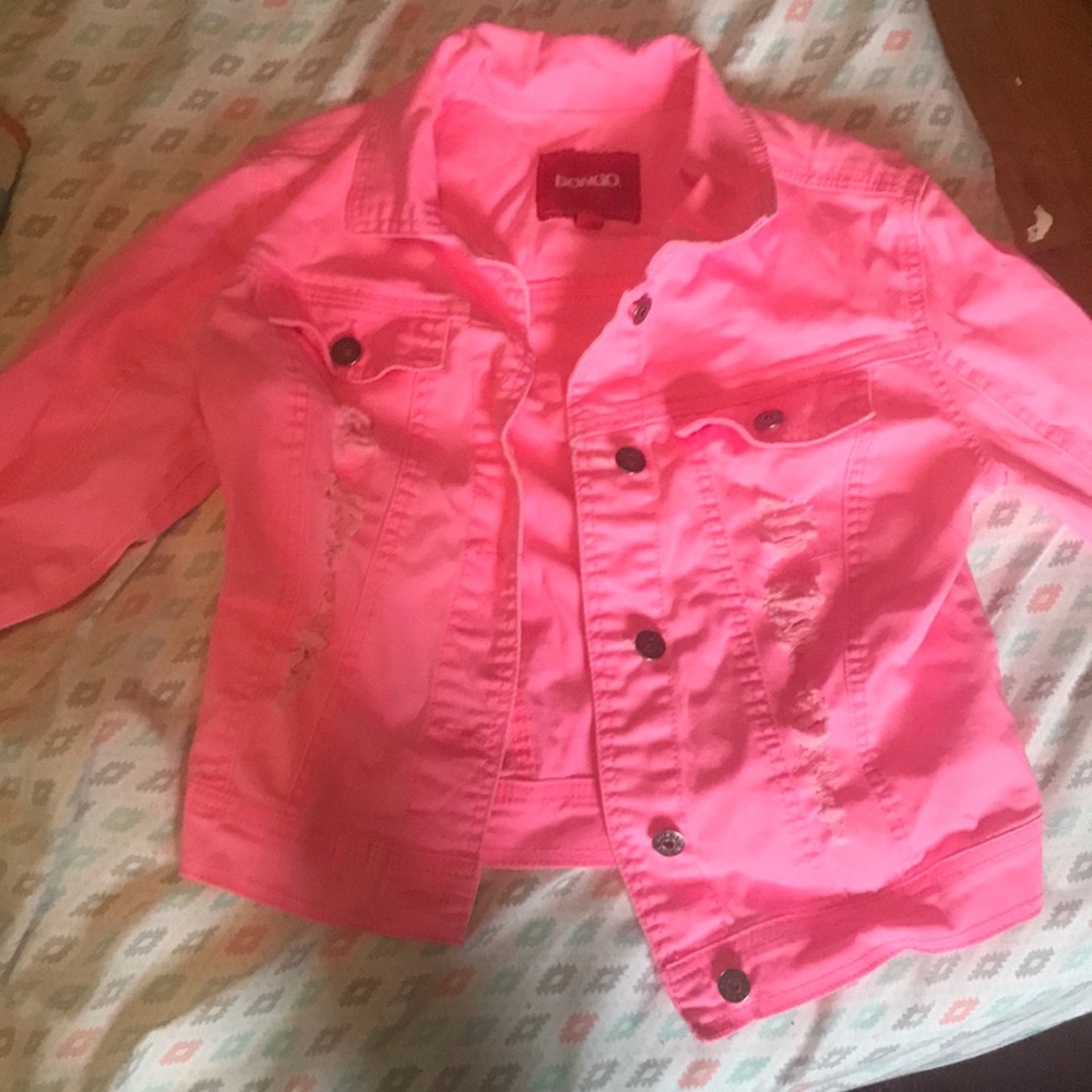 Pink jean jacket